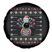 Funny Snowman Dartboard Spare Tire Cover Dartist Ugly Christmas Gift - Wonder Print Shop