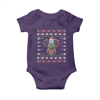 Funny Snowman Dartboard Baby Onesie Dartist Ugly Christmas Gift - Wonder Print Shop