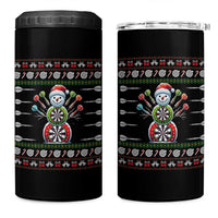 Funny Snowman Dartboard 4 in 1 Can Cooler Tumbler Dartist Ugly Christmas Gift - Wonder Print Shop