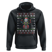 Funny Snowman Dartboard Hoodie Dartist Ugly Christmas Gift - Wonder Print Shop
