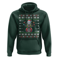 Funny Snowman Dartboard Hoodie Dartist Ugly Christmas Gift - Wonder Print Shop