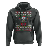 Funny Snowman Dartboard Hoodie Dartist Ugly Christmas Gift - Wonder Print Shop