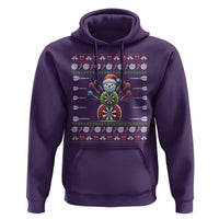 Funny Snowman Dartboard Hoodie Dartist Ugly Christmas Gift - Wonder Print Shop