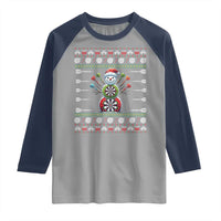 Funny Snowman Dartboard Raglan Shirt Dartist Ugly Christmas Gift - Wonder Print Shop