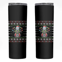 Funny Snowman Dartboard Skinny Tumbler Dartist Ugly Christmas Gift - Wonder Print Shop