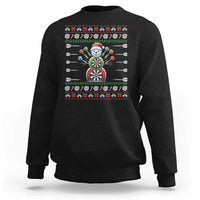 Funny Snowman Dartboard Sweatshirt Dartist Ugly Christmas Gift - Wonder Print Shop
