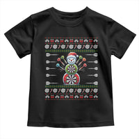 Funny Snowman Dartboard Toddler T Shirt Dartist Ugly Christmas Gift - Wonder Print Shop