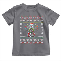 Funny Snowman Dartboard Toddler T Shirt Dartist Ugly Christmas Gift - Wonder Print Shop
