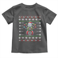 Funny Snowman Dartboard Toddler T Shirt Dartist Ugly Christmas Gift - Wonder Print Shop