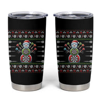 Funny Snowman Dartboard Tumbler Cup Dartist Ugly Christmas Gift - Wonder Print Shop