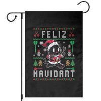Santa Cat Feliz Navidart Garden Flag Funny Dartist Ugly Christmas Gift - Wonder Print Shop