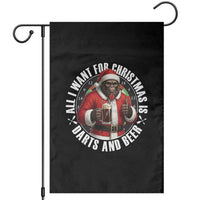 Funny Santa Bigfoot Dartist Beer Lover Garden Flag Merry Dartsmas Christmas Gift - Wonder Print Shop