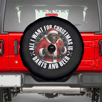Funny Santa Bigfoot Dartist Beer Lover Spare Tire Cover Merry Dartsmas Christmas Gift - Wonder Print Shop