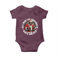 Funny Santa Bigfoot Dartist Beer Lover Baby Onesie Merry Dartsmas Christmas Gift - Wonder Print Shop