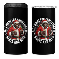 Funny Santa Bigfoot Dartist Beer Lover 4 in 1 Can Cooler Tumbler Merry Dartsmas Christmas Gift - Wonder Print Shop
