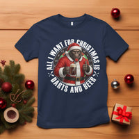 Funny Santa Bigfoot Dartist Beer Lover T Shirt Merry Dartsmas Christmas Gift - Wonder Print Shop