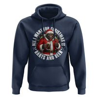 Funny Santa Bigfoot Dartist Beer Lover Hoodie Merry Dartsmas Christmas Gift - Wonder Print Shop