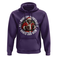 Funny Santa Bigfoot Dartist Beer Lover Hoodie Merry Dartsmas Christmas Gift - Wonder Print Shop