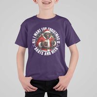Funny Santa Bigfoot Dartist Beer Lover T Shirt For Kid Merry Dartsmas Christmas Gift - Wonder Print Shop