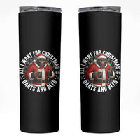 Funny Santa Bigfoot Dartist Beer Lover Skinny Tumbler Merry Dartsmas Christmas Gift - Wonder Print Shop
