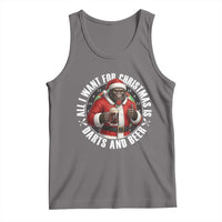 Funny Santa Bigfoot Dartist Beer Lover Tank Top Merry Dartsmas Christmas Gift - Wonder Print Shop