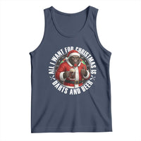 Funny Santa Bigfoot Dartist Beer Lover Tank Top Merry Dartsmas Christmas Gift - Wonder Print Shop
