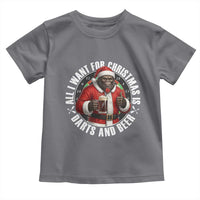 Funny Santa Bigfoot Dartist Beer Lover Toddler T Shirt Merry Dartsmas Christmas Gift - Wonder Print Shop