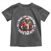 Funny Santa Bigfoot Dartist Beer Lover Toddler T Shirt Merry Dartsmas Christmas Gift - Wonder Print Shop