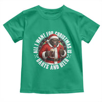 Funny Santa Bigfoot Dartist Beer Lover Toddler T Shirt Merry Dartsmas Christmas Gift - Wonder Print Shop
