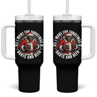 Funny Santa Bigfoot Dartist Beer Lover Tumbler With Handle Merry Dartsmas Christmas Gift - Wonder Print Shop