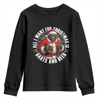 Funny Santa Bigfoot Dartist Beer Lover Youth Sweatshirt Merry Dartsmas Christmas Gift - Wonder Print Shop