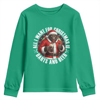 Funny Santa Bigfoot Dartist Beer Lover Youth Sweatshirt Merry Dartsmas Christmas Gift - Wonder Print Shop