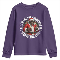 Funny Santa Bigfoot Dartist Beer Lover Youth Sweatshirt Merry Dartsmas Christmas Gift - Wonder Print Shop