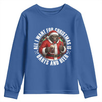 Funny Santa Bigfoot Dartist Beer Lover Youth Sweatshirt Merry Dartsmas Christmas Gift - Wonder Print Shop