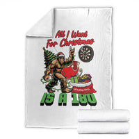 All I Want For Christmas Is A 180 Throw Blanket Bigfoot Lover Dartist Gift - Wonder Print Shop