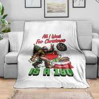 All I Want For Christmas Is A 180 Throw Blanket Bigfoot Lover Dartist Gift - Wonder Print Shop
