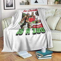 All I Want For Christmas Is A 180 Throw Blanket Bigfoot Lover Dartist Gift - Wonder Print Shop