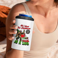All I Want For Christmas Is A 180 4 in 1 Can Cooler Tumbler Bigfoot Lover Dartist Gift - Wonder Print Shop