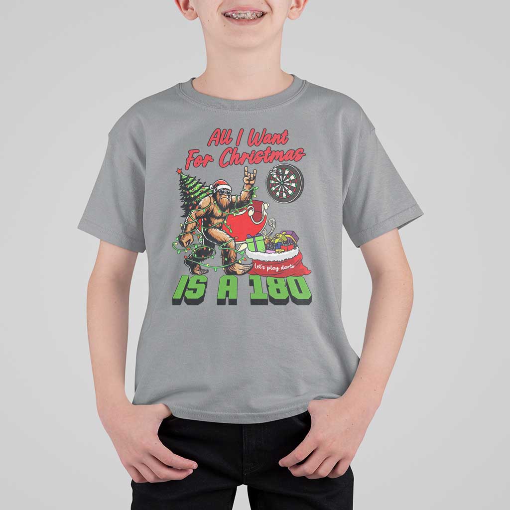 All I Want For Christmas Is A 180 T Shirt For Kid Bigfoot Lover Dartist Gift - Wonder Print Shop