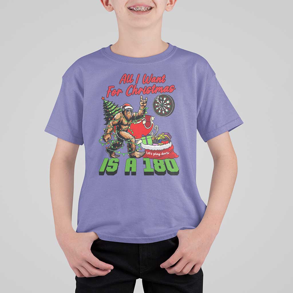 All I Want For Christmas Is A 180 T Shirt For Kid Bigfoot Lover Dartist Gift - Wonder Print Shop