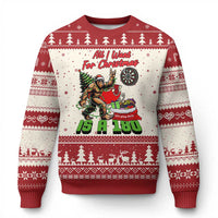 All I Want For Xmas Is A 180 Ugly Christmas Sweater Bigfoot Lover Dartist Gift - Wonder Print Shop