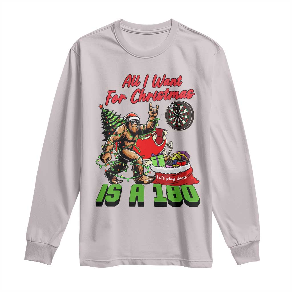 All I Want For Christmas Is A 180 Long Sleeve Shirt Bigfoot Lover Dartist Gift - Wonder Print Shop