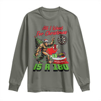 All I Want For Christmas Is A 180 Long Sleeve Shirt Bigfoot Lover Dartist Gift - Wonder Print Shop