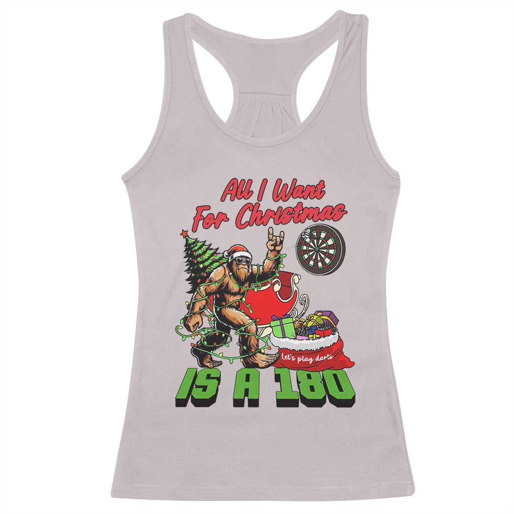 All I Want For Christmas Is A 180 Racerback Tank Top Bigfoot Lover Dartist Gift - Wonder Print Shop
