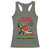 All I Want For Christmas Is A 180 Racerback Tank Top Bigfoot Lover Dartist Gift - Wonder Print Shop
