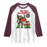 All I Want For Christmas Is A 180 Raglan Shirt Bigfoot Lover Dartist Gift - Wonder Print Shop