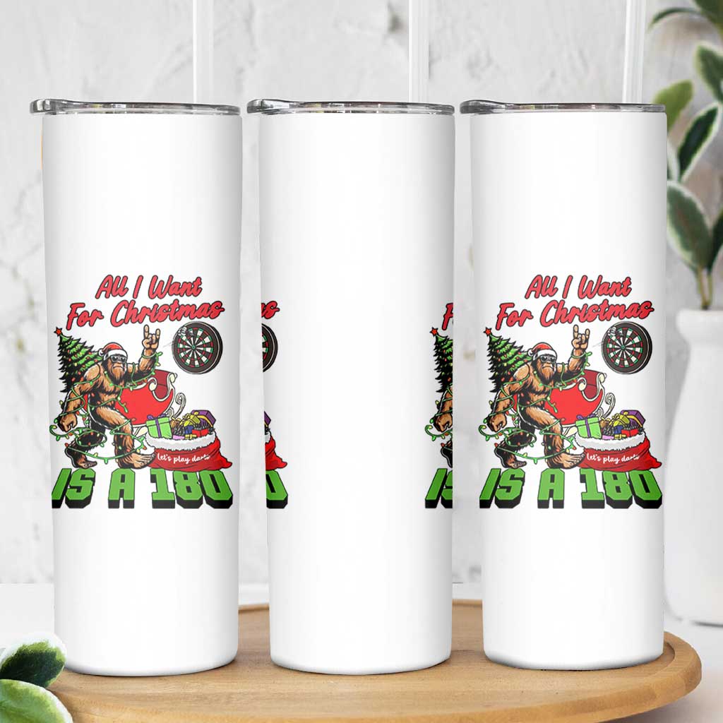 All I Want For Christmas Is A 180 Skinny Tumbler Bigfoot Lover Dartist Gift - Wonder Print Shop