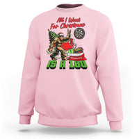 All I Want For Christmas Is A 180 Sweatshirt Bigfoot Lover Dartist Gift - Wonder Print Shop
