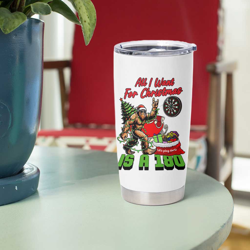 All I Want For Christmas Is A 180 Tumbler Cup Bigfoot Lover Dartist Gift - Wonder Print Shop