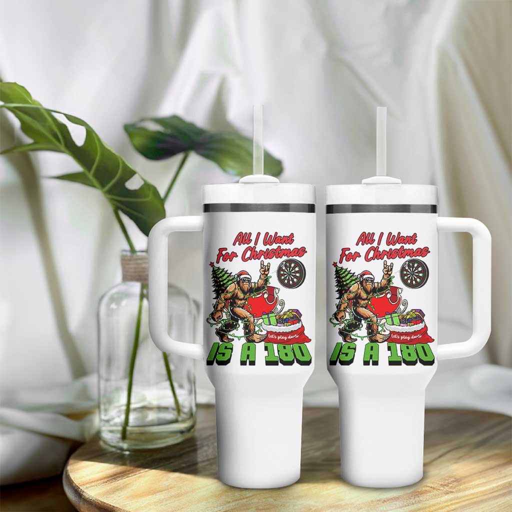 All I Want For Christmas Is A 180 Tumbler With Handle Bigfoot Lover Dartist Gift - Wonder Print Shop
